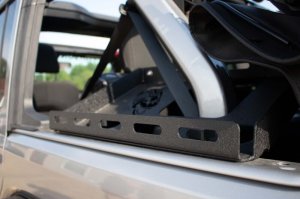 Jeep Rubicon Unlimited Storage Container - Fishbone Offroad - Tub Rail Tie Downs Steel Powdercoat - Black - `07-`18